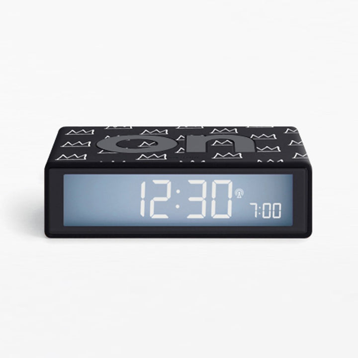 Lexon Flip + Reversible LCD Alarm Clock - Lexon x Jean-Michel Basquiat - Crown