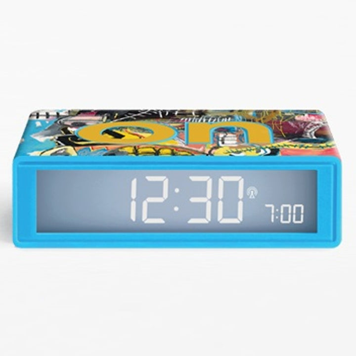 Lexon Flip + Reversible LCD Alarm Clock - Lexon x Jean-Michel Basquiat - Untitled (Skull) - New!