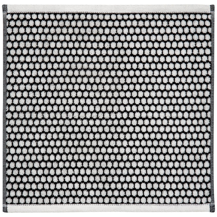 Mette Ditmer Grid Fingertip Towel, Black / Off-White