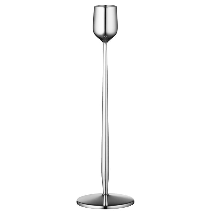 Gense Dorotea Candlestick (Dia. 7, Height 23.5 cm), Polished Steel