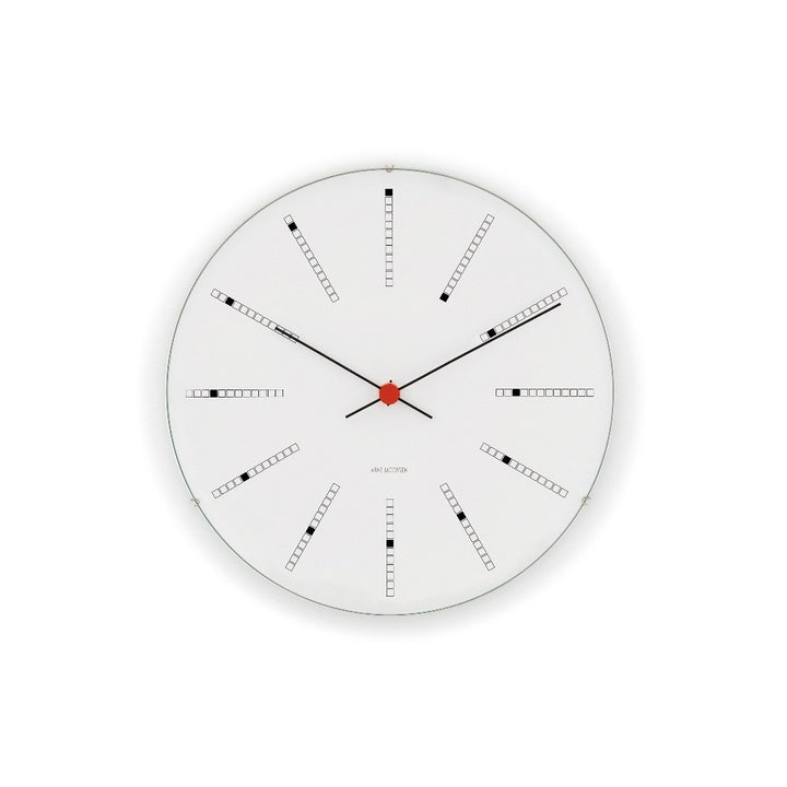 Arne Jacobsen Bankers Wall Clock Dia: 48 cm - White/Black/Red